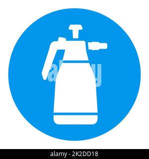 Vektorsymbol für Spritzpumpe für Gartenhanddruck Stockfoto