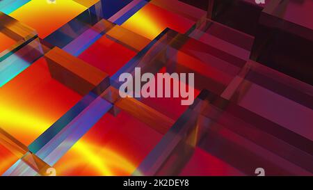 Bunte, glänzende Würfel Stockfoto