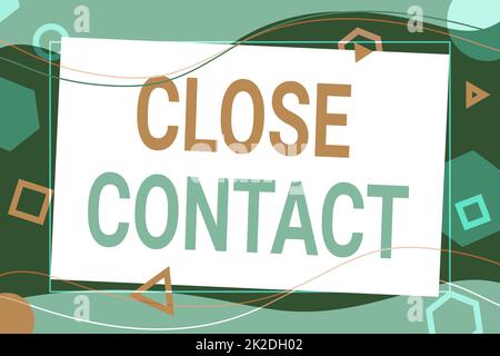 Inspiration mit Schild „Kontakt schließen“. Geschäftsansatz, der in der Vergangenheit direkt mit einem kasepatienten Textrahmen umgeben von verschiedenen Blumen, Herzen und Blättern konfrontiert war. Stockfoto
