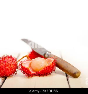 frische Rambutan Früchte Stockfoto