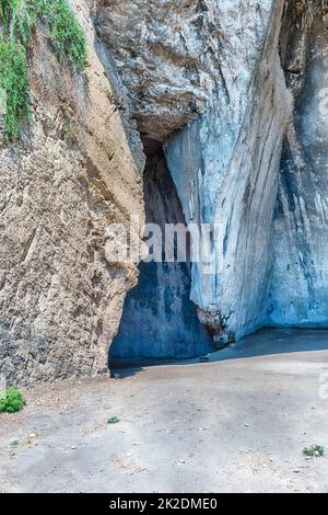 Cordari-Höhle, archäologische Stätte in Syrakus, Sizilien, Italien Stockfoto