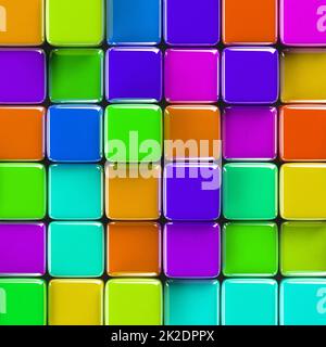 Abstrakter geometrischer Hintergrund mit glänzender Würfelstruktur Stockfoto