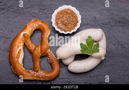 Bayerische Weißwürste Stockfoto