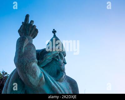 Statue des kroatischen Grgur Ninski, Nin Kroatien Stockfoto