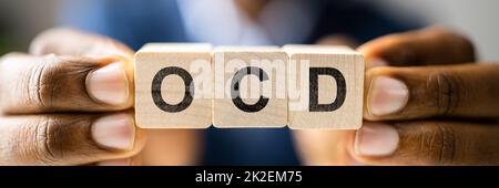 OCD Perfektionist-Besessenheit Stockfoto