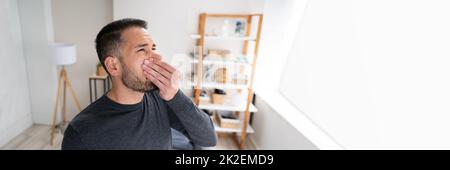 Schlechter Geruch Oder Geruch Von Der Klimaanlage Stockfoto