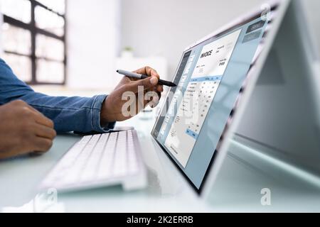 Steuerverwaltung Für Geschäftsrechnungen Stockfoto