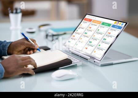 Scrum Manager Agile Software Project Stockfoto