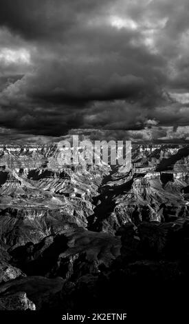 Schwarz-weiß Grand Canyon Arizona Stockfoto