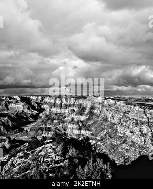 Schwarz-weiß Grand Canyon Arizona Stockfoto