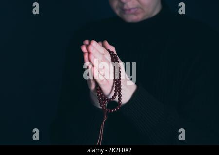 Christliche Lebenskrisen beten zu Gott. Stockfoto