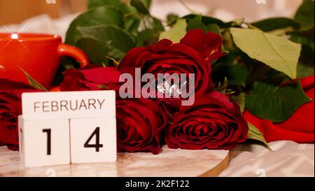 Valentinstag 14. Februar Stockfoto