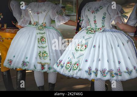 Detail der Tracht, Rakvice, Südmähren, Tschechische Republik Stockfoto