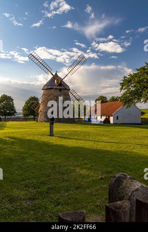 Windmühle Kuzelov, Südmähren, Tschechische Republik Stockfoto