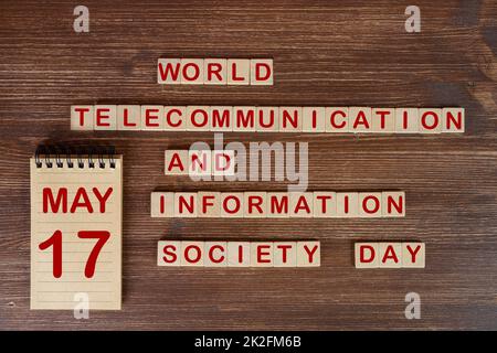 Welttag der Telekommunikation und der Informationsgesellschaft Stockfoto