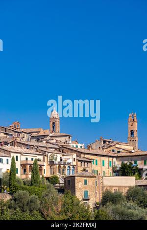 Die berühmteste Stadt der Toskana Montalcino in Italien Stockfoto