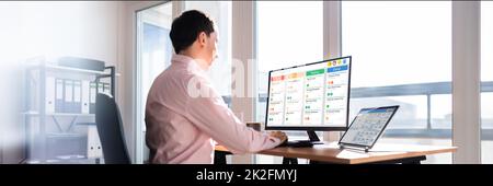 Scrum Manager Agile Software Project Stockfoto
