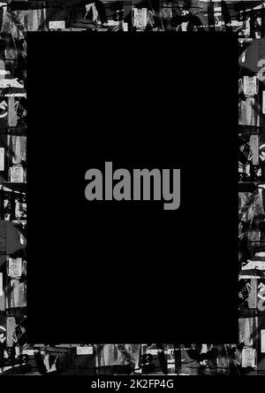 Weißer Rahmen mit verzierten Grenzen Stockfoto