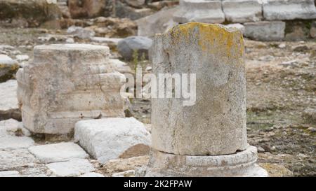 Archäologische Ausgrabungen und Ruinen der antiken stadt zippori aus der römerzeit und talmudischen Zeit befinden sich in Niedergalilea, Israel Stockfoto