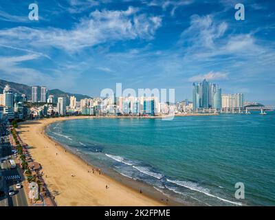 Gwangalli Strand in Busan, Südkorea Stockfoto