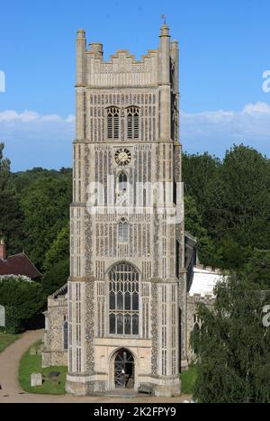 Die Augengemeindekirche in Suffolk Stockfoto