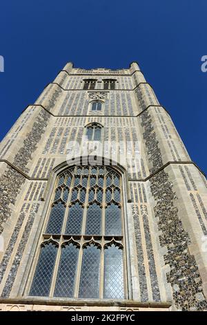 Die Augengemeindekirche in Suffolk Stockfoto