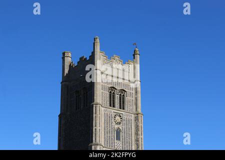 Die Augengemeindekirche in Suffolk Stockfoto