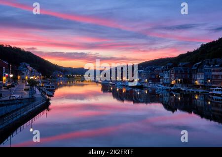 Blick auf die malerische Stadt Dinant. Belgien Stockfoto