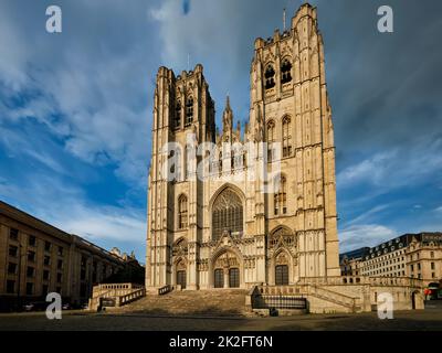 Kathedrale St. Michael und St. Gudula in Brüssel, Belgien Stockfoto