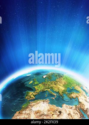 Glühende Erde - Europa Stockfoto