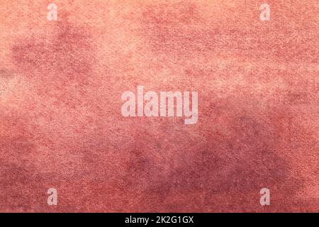 Hintergrund für abstrakte Kunst: Dunkelrot und orange. Aquarellmalerei auf Leinwand mit weichem Verlauf. Texturhintergrund. Hochauflösender, nahtloser Text Stockfoto