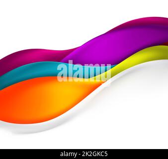 Heller Mehrfarbiger Wellenhintergrund Stockfoto