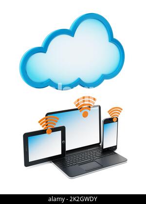 Cloud-computing-Konzept Stockfoto