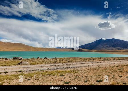 Himalaya-See Kyagar Tso, Ladakh, Indien Stockfoto