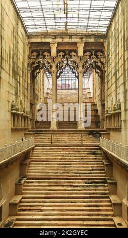 Treppen von Raniji KI Baori oder Queens Stepwell, Bundi, Rajasthan, Indien. Stockfoto