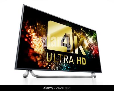 4K ULTRA HD-FERNSEHER. 3D Abbildung Stockfoto