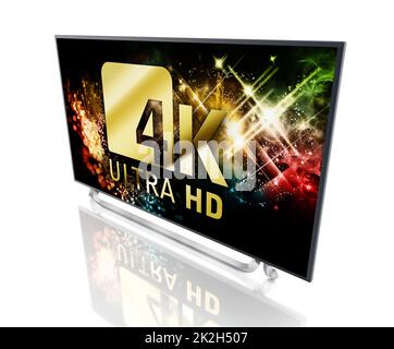 4K ULTRA HD-FERNSEHER. 3D Abbildung Stockfoto