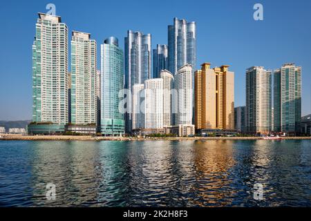 Marine Wolkenkratzer in Busan, Südkorea Stockfoto