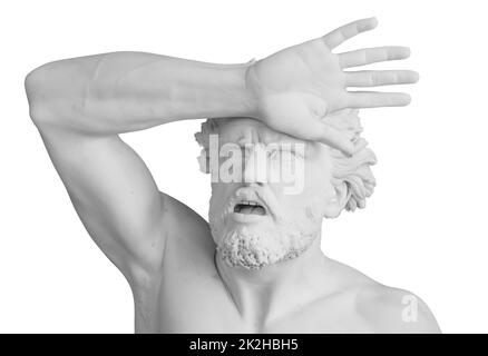 Alte Statue. Cain-Skulptur von Giovanni Dupre im Staatlichen Hermitage-Museum. Masterpiece isoliertes Foto mit Beschneidungspfad Stockfoto