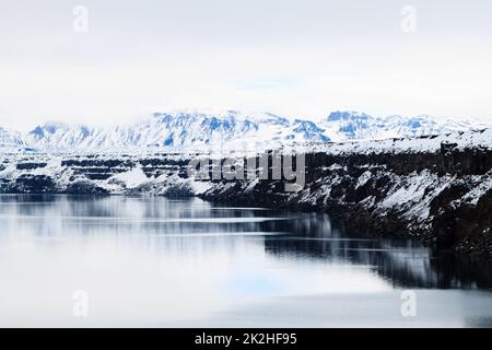 Oskjuvatn See bei Askja, Zentralisland Wahrzeichen Stockfoto