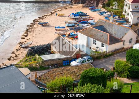 Hope Cove Harbour in Devon, England Stockfoto
