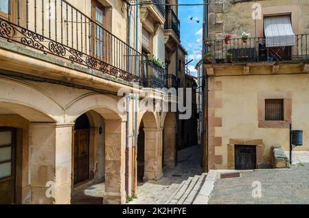 Architektur im mittelalterlichen Dorf Sepulveda, Kastilien und Leon, Spanien Stockfoto