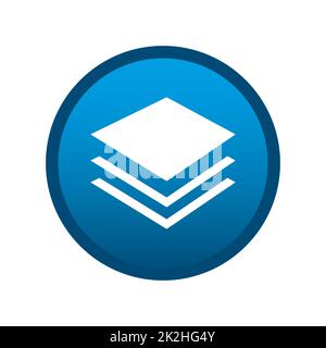 Rundes Mediensymbol auf weißem Hintergrund - Vektor Stockfoto