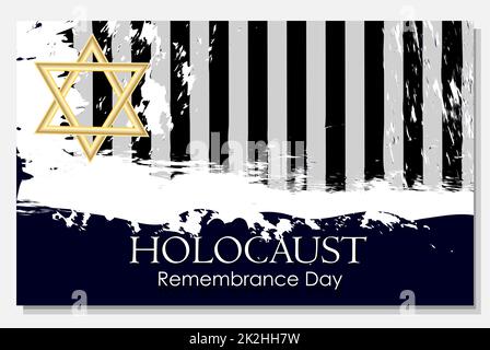 Vorlage für den Holocaust-Gedenktag. Internationaler Gedenktag für Opfer. Holocaust-Gedenktag. Vektordarstellung Stockfoto