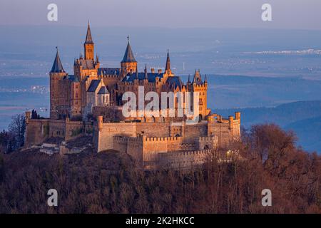 Die Burg Hohenzollern in Deutschland Stockfoto