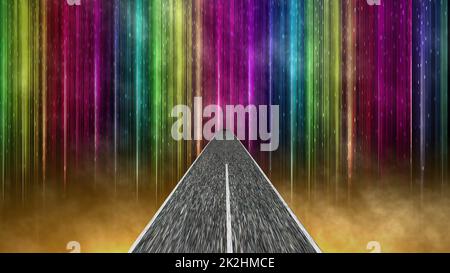 Fahrt in die Welt der Illusion Stockfoto