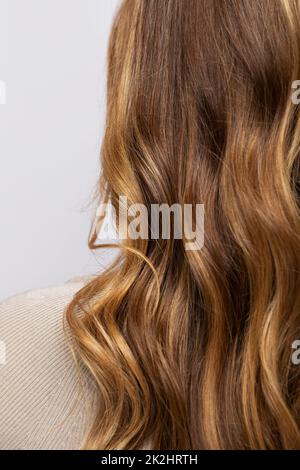 Nahaufnahme gesunder Locken Stockfoto