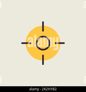 Zielvektorsymbol für Fadenkreuz Stockfoto