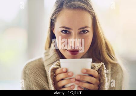 Der Morgen ist kaputt und der Kaffee hat gesprochen Stockfoto