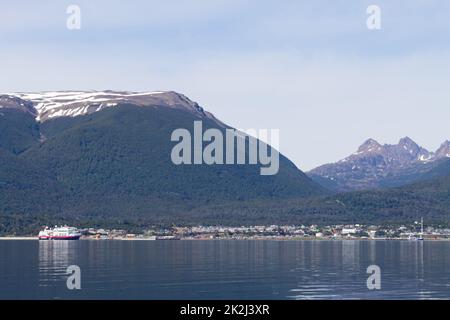 Puerto Williams, die südlichste Stadt der Welt, Chile Stockfoto